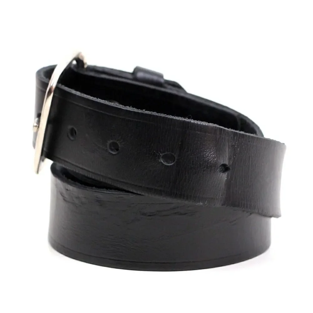 Boston BLACK GENUINE LEATHER 1 3/8